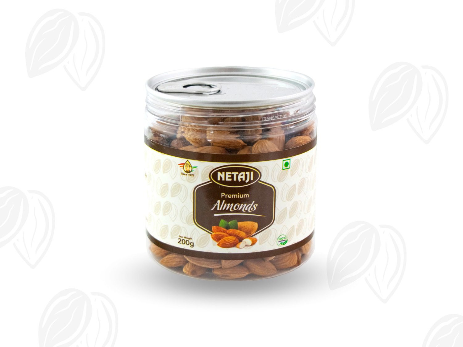 Netaji Premium Almonds 200 g pack with fresh crunchy almonds