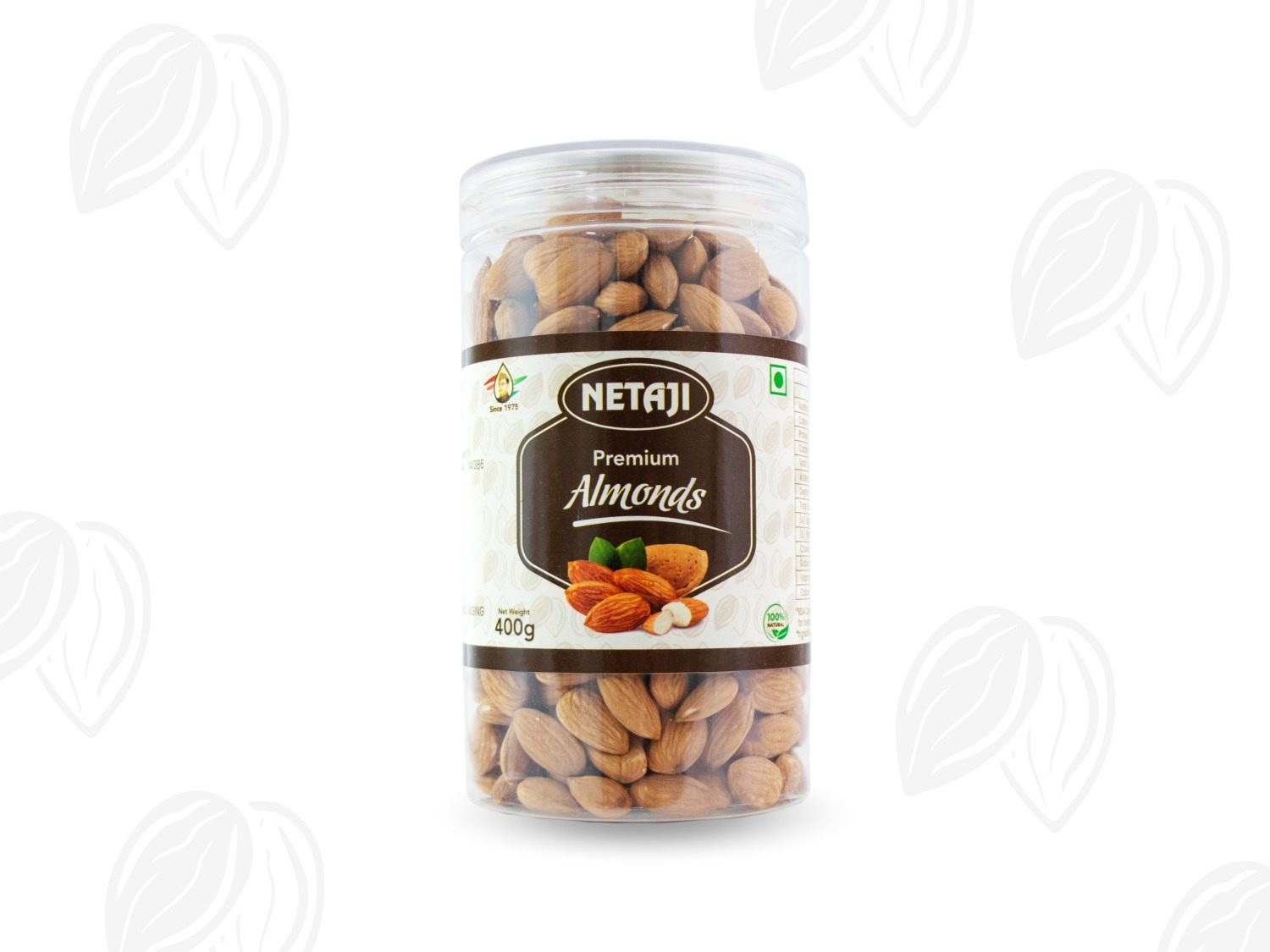 Netaji Premium Almonds 400 g pack with fresh crunchy almonds