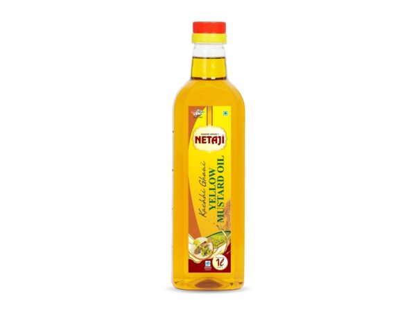 Netaji Yellow Mustard Oil 1 Litre Bottle – Cold Pressed Cooking Oil