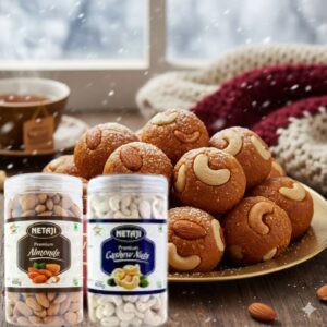 Winter special Gond laddu made with gond, almonds, cashews