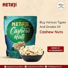 Netaji Cashew Nuts in a bowl, a heart-healthy snack rich in antioxidants, healthy fats, and minerals.
