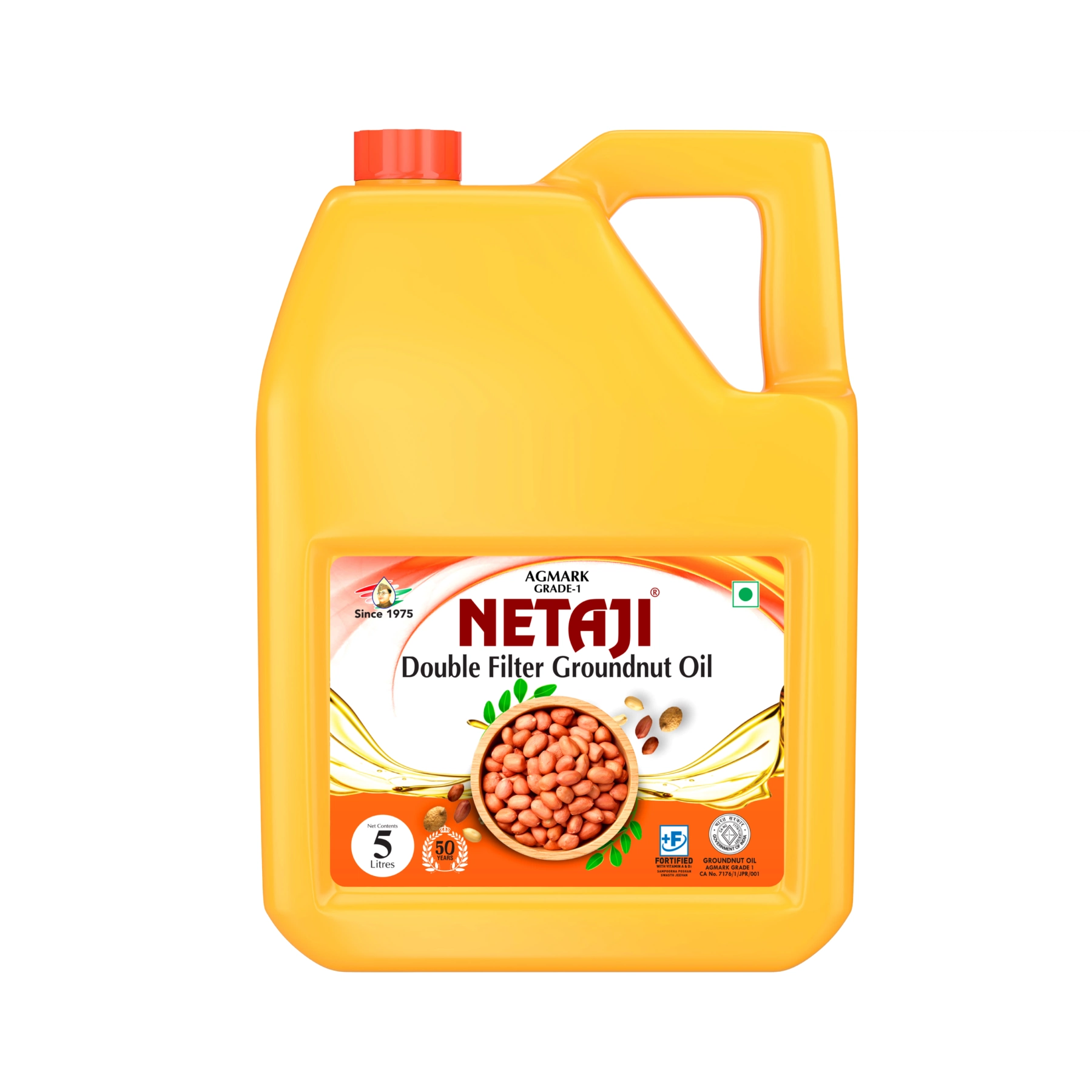 Netaji premium quality groundnut oil 5 litre jar for frying and cooking